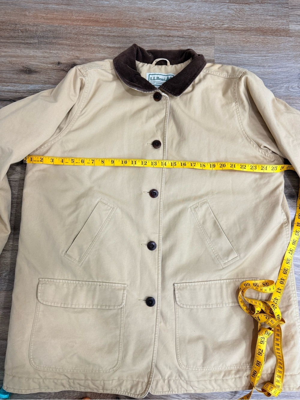 L.L.Bean Barn Coat Womens 1X Corduroy Collar Quilted Lined Thinsulate - Picture 10 of 11